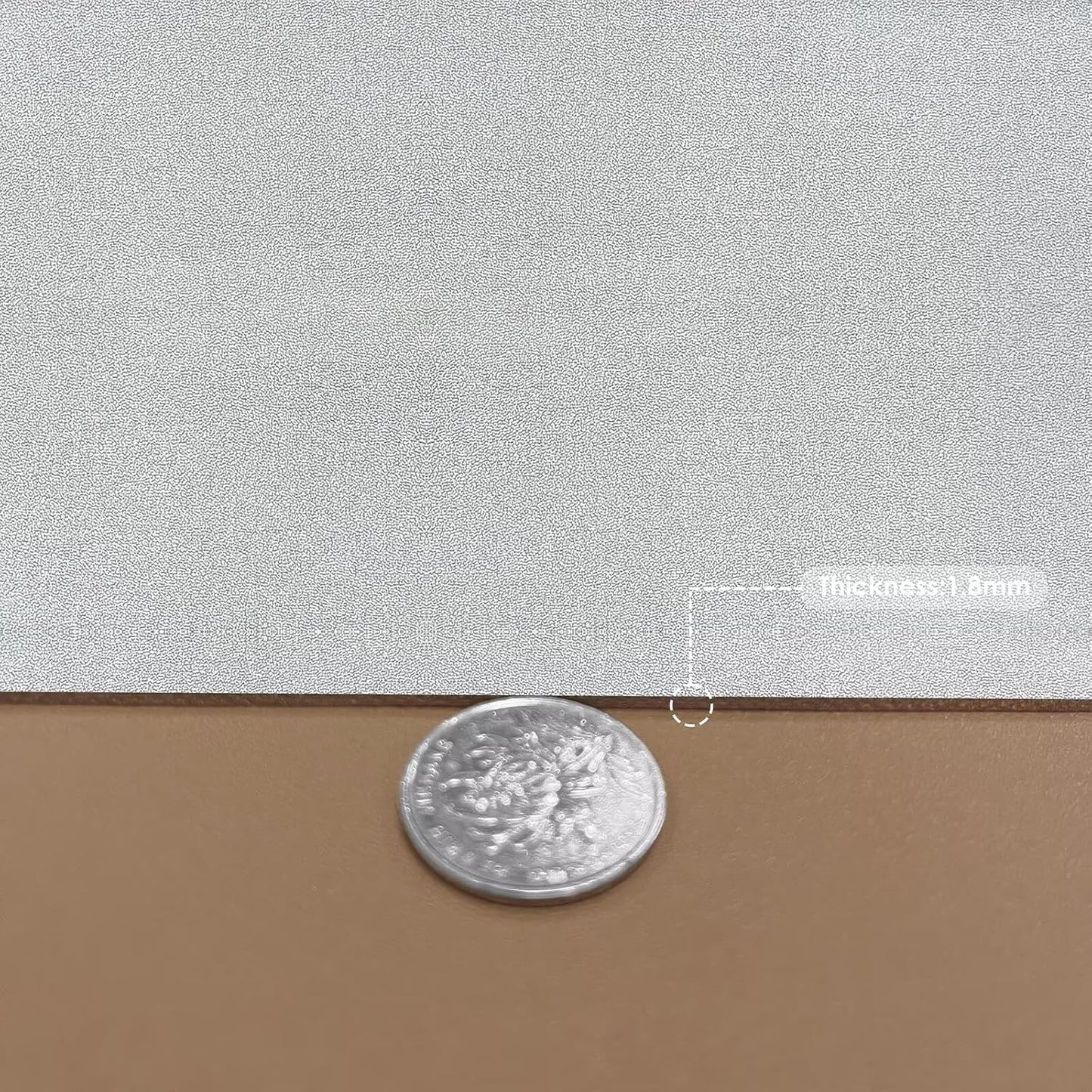 Leather Table Cover,1.8mm Thick,30x48 Inch Desk Cover,Large Desk Mat,Table Protector,Table Cover Protector,Dining Table Cover Protector,XL Desk Mat(Khaki+Silvery,30x48)