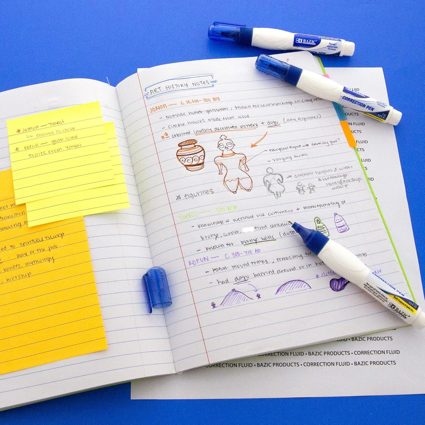 BAZIC Correction Pen, Precise Metal Tip Applicator, Fine Point Corrections Fluid, White Out Liquid (2/Pack), 144-Packs