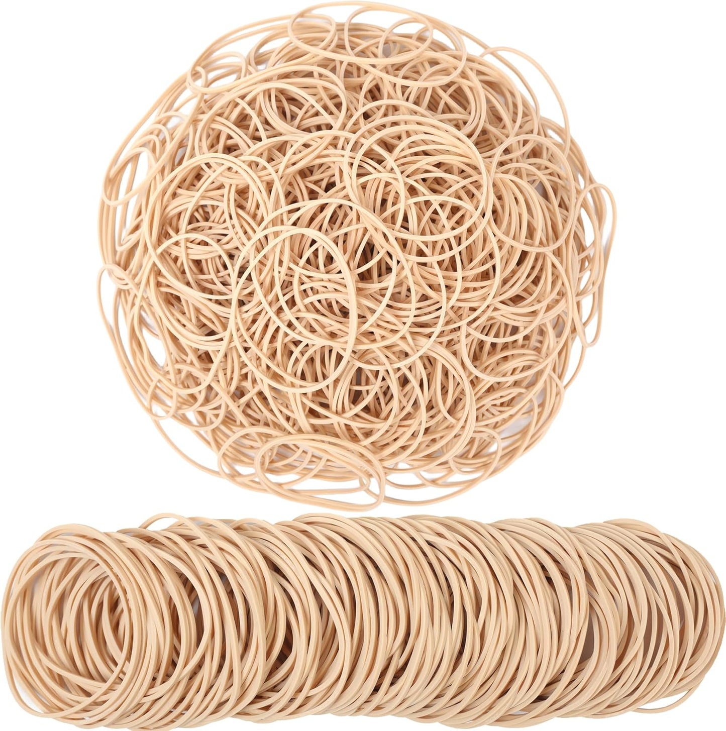 Rubber Bands Size#19 about 0.5lbs 500pcs Beige Elastic Rubber Bands Office Supplies
