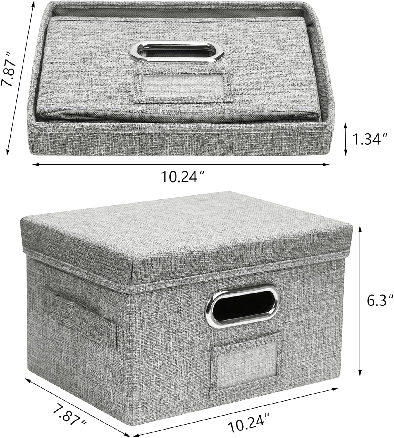 Greeting Card Organizer and Storage Box with 20 Pcs Adjustable Dividers, Storing Cards with 84 Pcs Labels Perfect for Storing Greeting Cards, Envelopes, Photos 1 Pack Grey