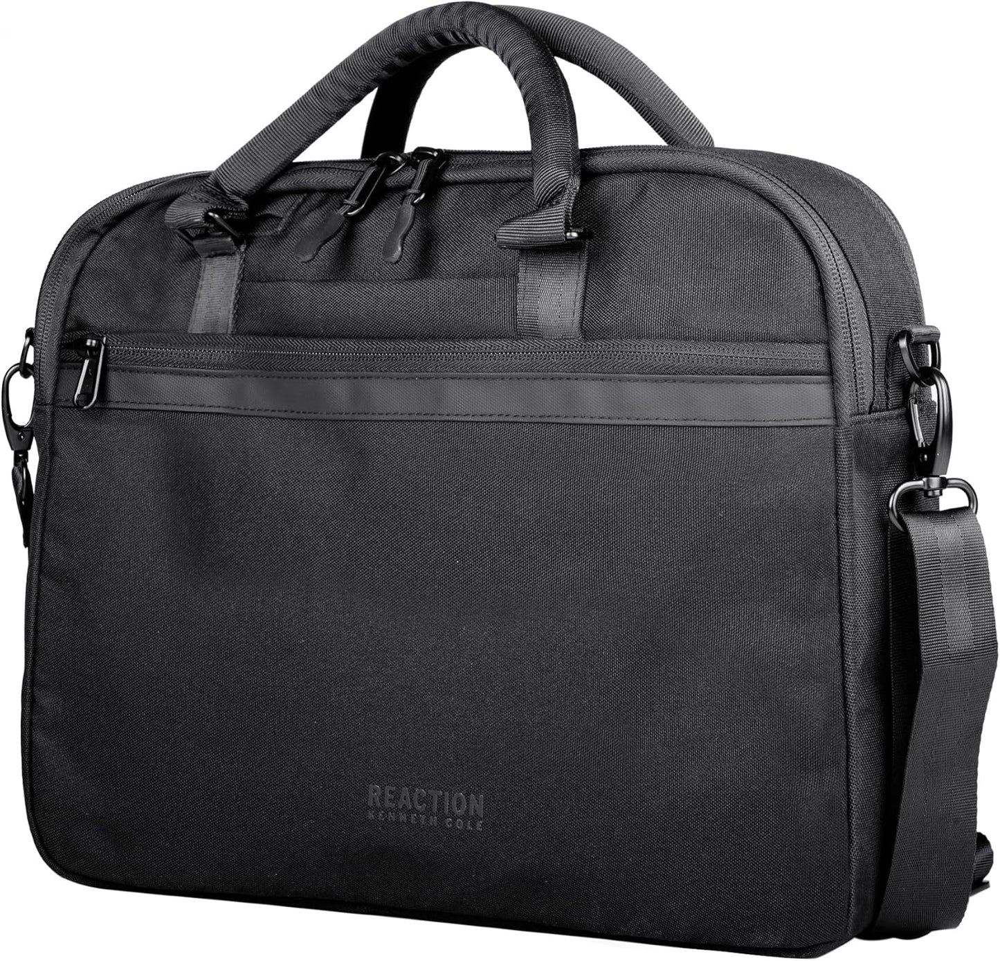 Kenneth Cole Recycled Polyester Slim 16" Laptop Business Briefcase, Black