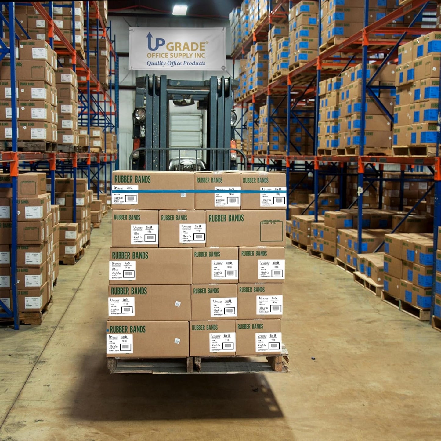 Upgrade Office Supply UPG22754ACS Assorted Size & Color Rubber Bands, 10 lb Case (40 Bags), Made in USA