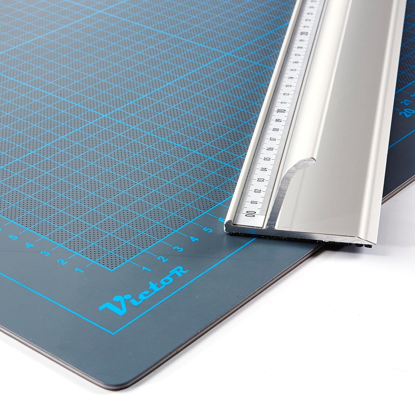 Victor 36-Inch Professional Aluminum Safety Ruler with Finger Guard Edge and Non-Slip Base - Ideal for Large-Scale Precision Cutting - Heavy-Duty Cutting Ruler for Safe Use