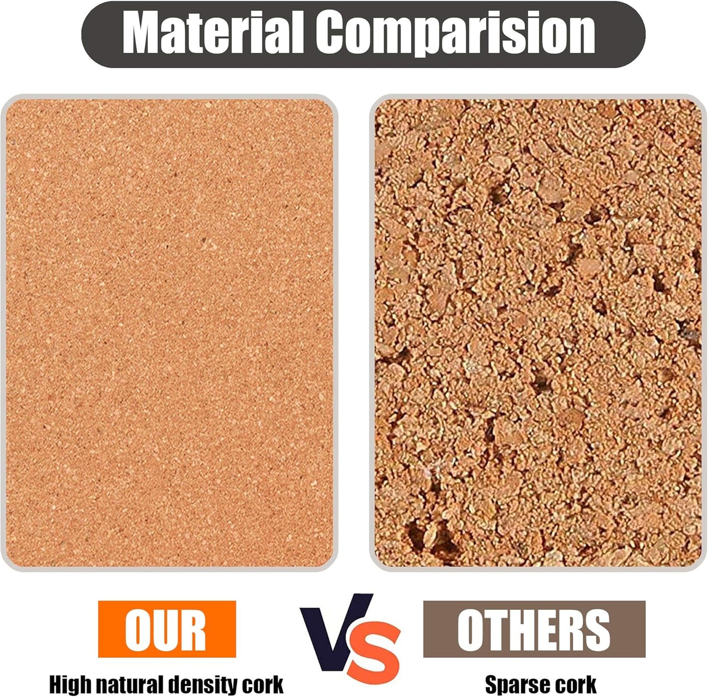 SUNGIFT Cork Board 12"x12" - 1/2" Thick Square Bulletin Boards 6 Pack Cork Tiles with 50 Push Pins Mini Wall Self-Adhesive Corkboards Tiles for Wall