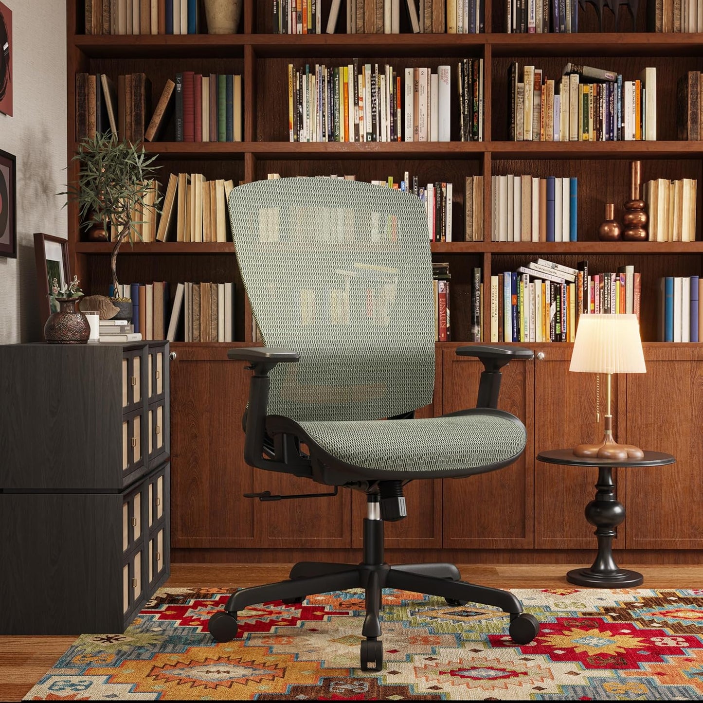 ELABEST T96 Mesh Office Chair,Ergonomic Computer Desk Chair,Sturdy Task Chair- Adjustable Lumbar Support & Armrests,Tilt Function,Comfort Wide Seat,Swivel Home Office Chair