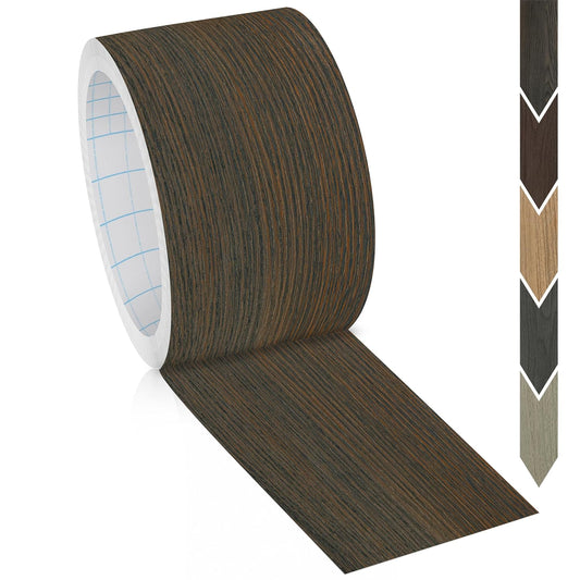 GSCIT Club Wood Grain Repair Tape, 2.4 inch X 250ft Self Adhesive Brown Walnut Grain Repair Patch for Tables, Chairs, Baseboards, Doors, Windows, Floors, Handicraft DIY.