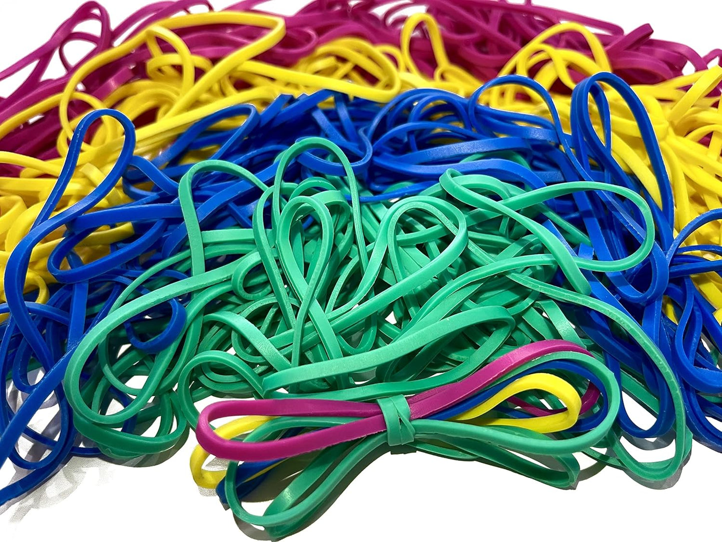 Rubber Bands Assorted Sizes(#64 & #33), Colored Latex Free Rubber Band Bulk Thick, Mixed Dimensions Size 64 & Size 33 Strong Elastic Bands for Office Files Bank Money Document Bills, 1/4 Pound