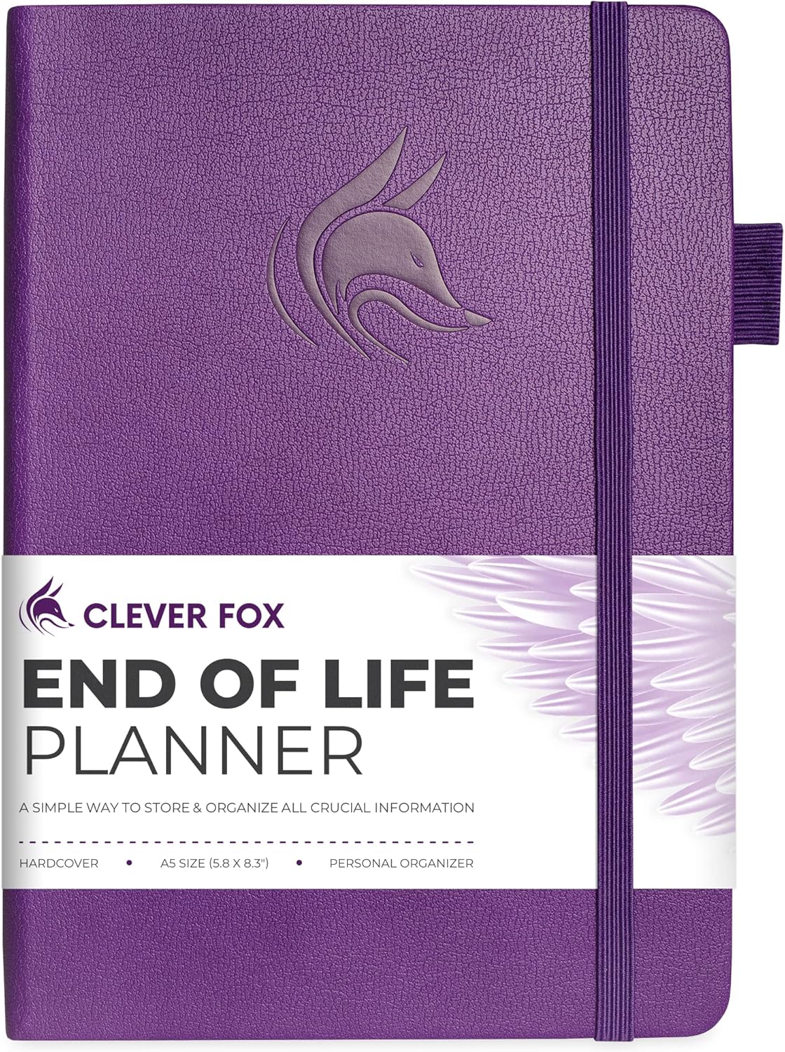 Clever Fox End of Life Planner – Final Arrangements Organizer for Beneficiary, Will Preparation, Last Wishes & Funeral Planning, A5 (Purple)