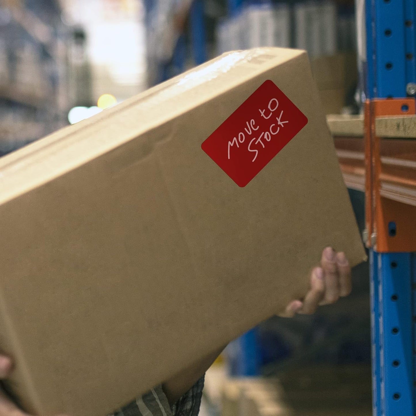 Kenco Color Coding 3 X 5 Rectangle Labels, Inventory Control Stickers 500 Labels Per Roll, Made in The USA (Red)