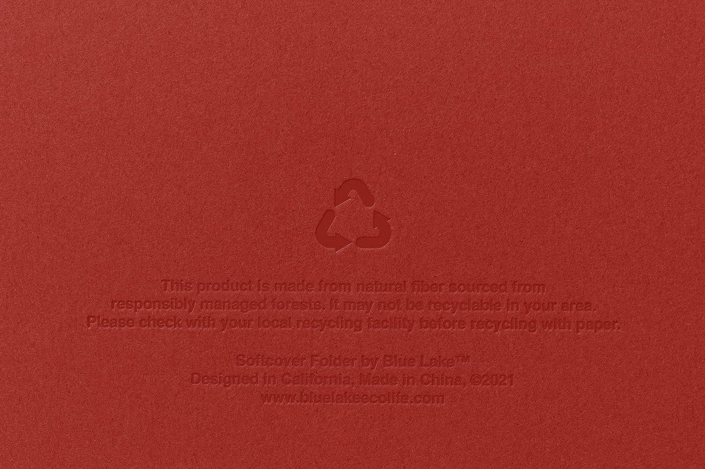 Blue Lake ECOLIFE Recyclable Paper 6-Pockets Expanding File Document Folder Plastic Free, Accordian File Organizer - A4 Letter Size, 200 Sheet Capacity for School, Office, Home Ruby