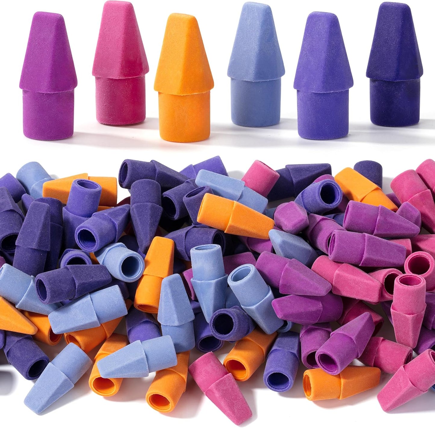 Mr. Pen- Pencil Top Erasers, 120 Pack, 6 Different Twilight Pulse Colors, Latex-Free & No Smudge Pencil Eraser Tops
