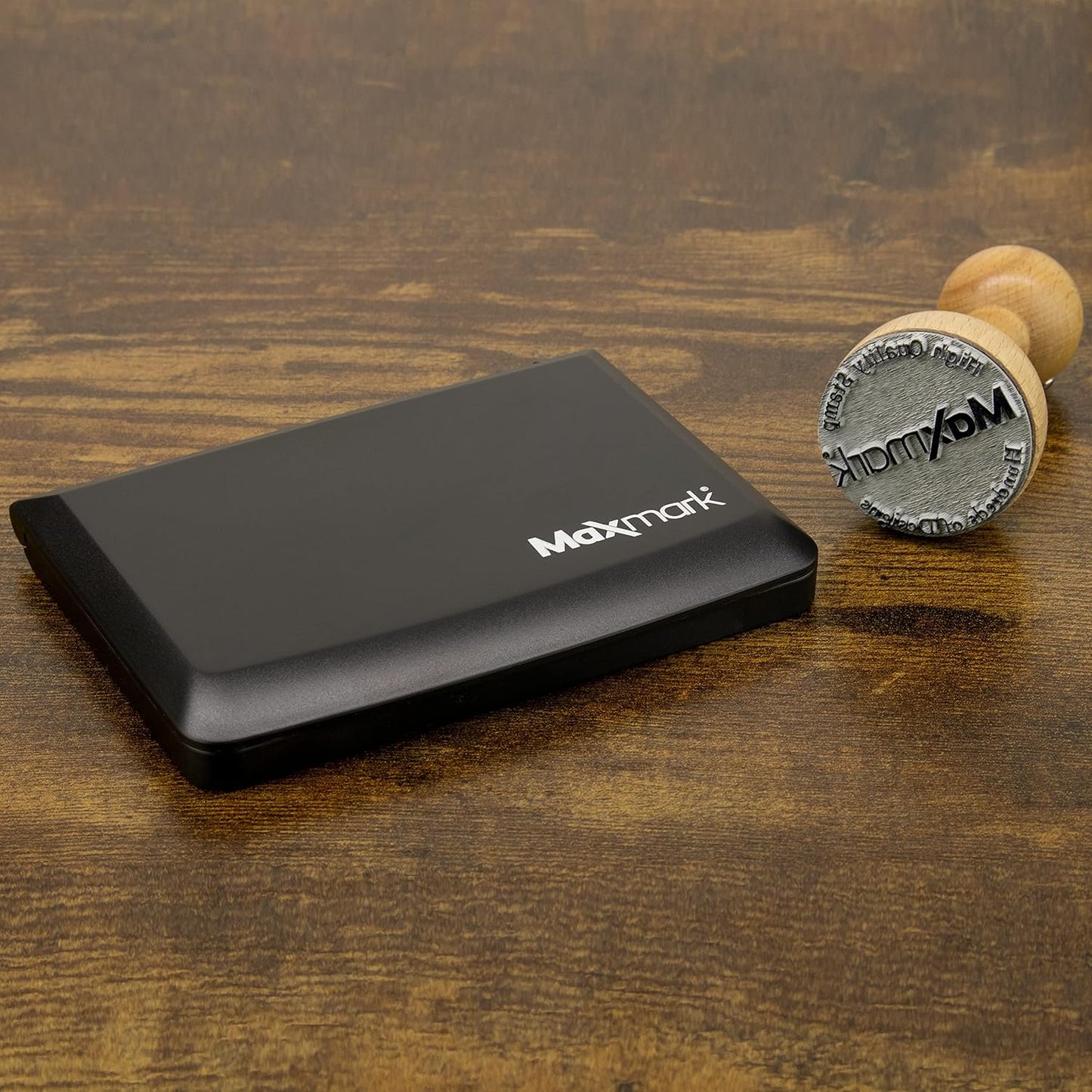 MaxMark Large Premium Orange Ink Stamp Pad - 3.5" x 6.25" - Quality Felt Pad