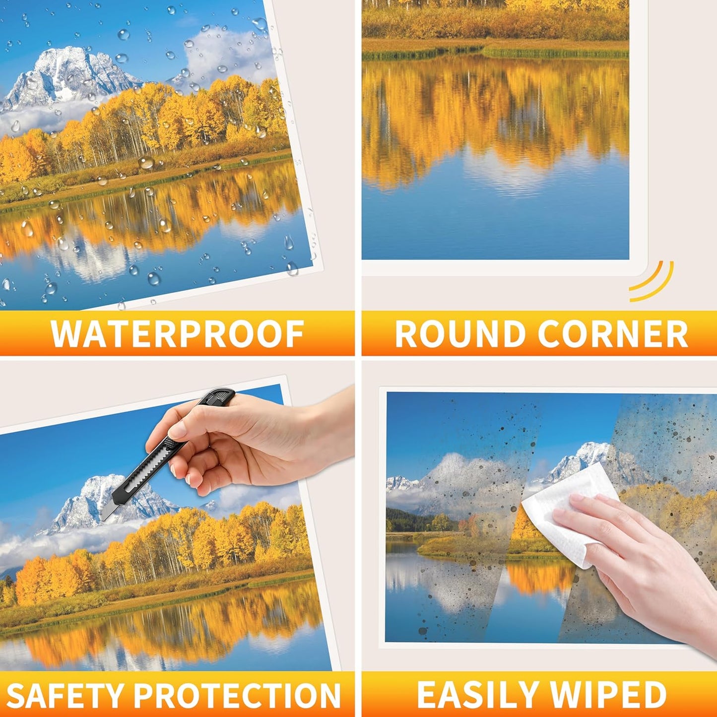 300 Pack Laminating Sheets,3 Mil,9"x11.5" Inches for Use with Thermal Laminators,Clear,Letter Size,Office and School Supplies