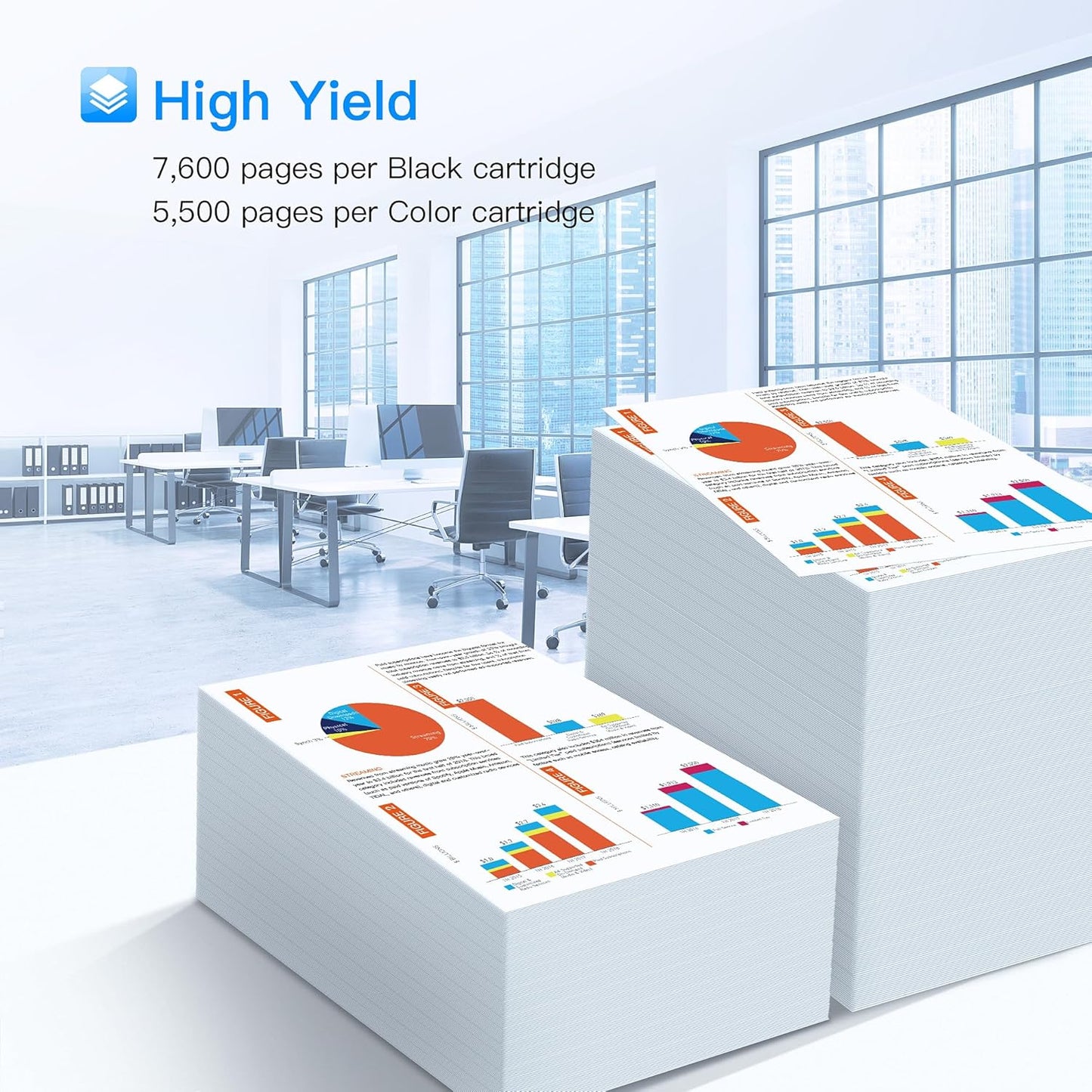 LxTek 069H Toner Cartridge Set MF753Cdw | Replacement for Canon 069H 069 Toner 4 Pack for Canon ImageCLASS MF753Cdw MF751Cdw LBP674Cdw Printer，4 Pack 069 Toner