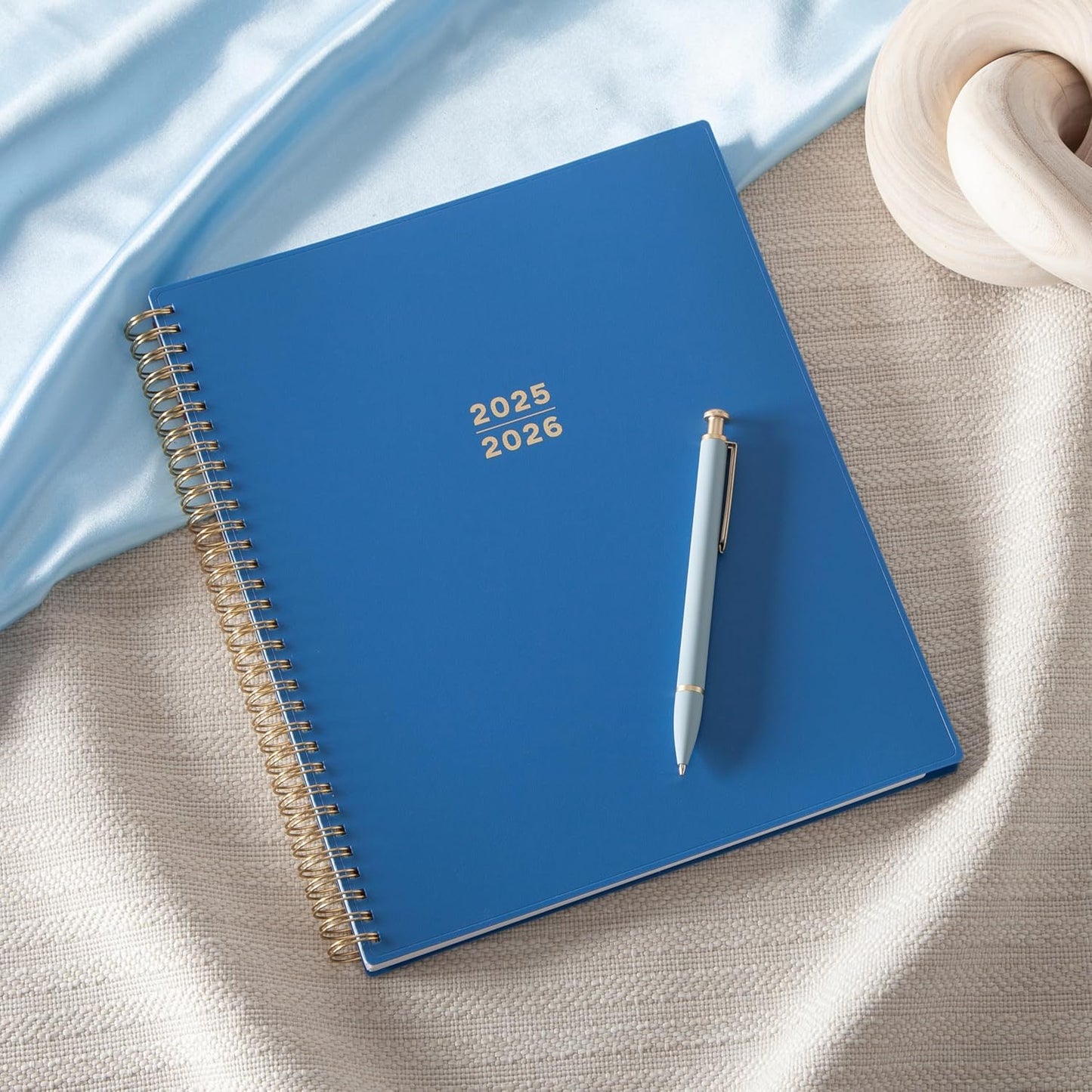 Blue Sky 2025-2026 Academic Year Weekly and Monthly Planner Calendar, August 2025 - December 2026, 17-Month, 8.5" x 11", Flexible Cover, Wirebound, Laminated Tabs, Azure