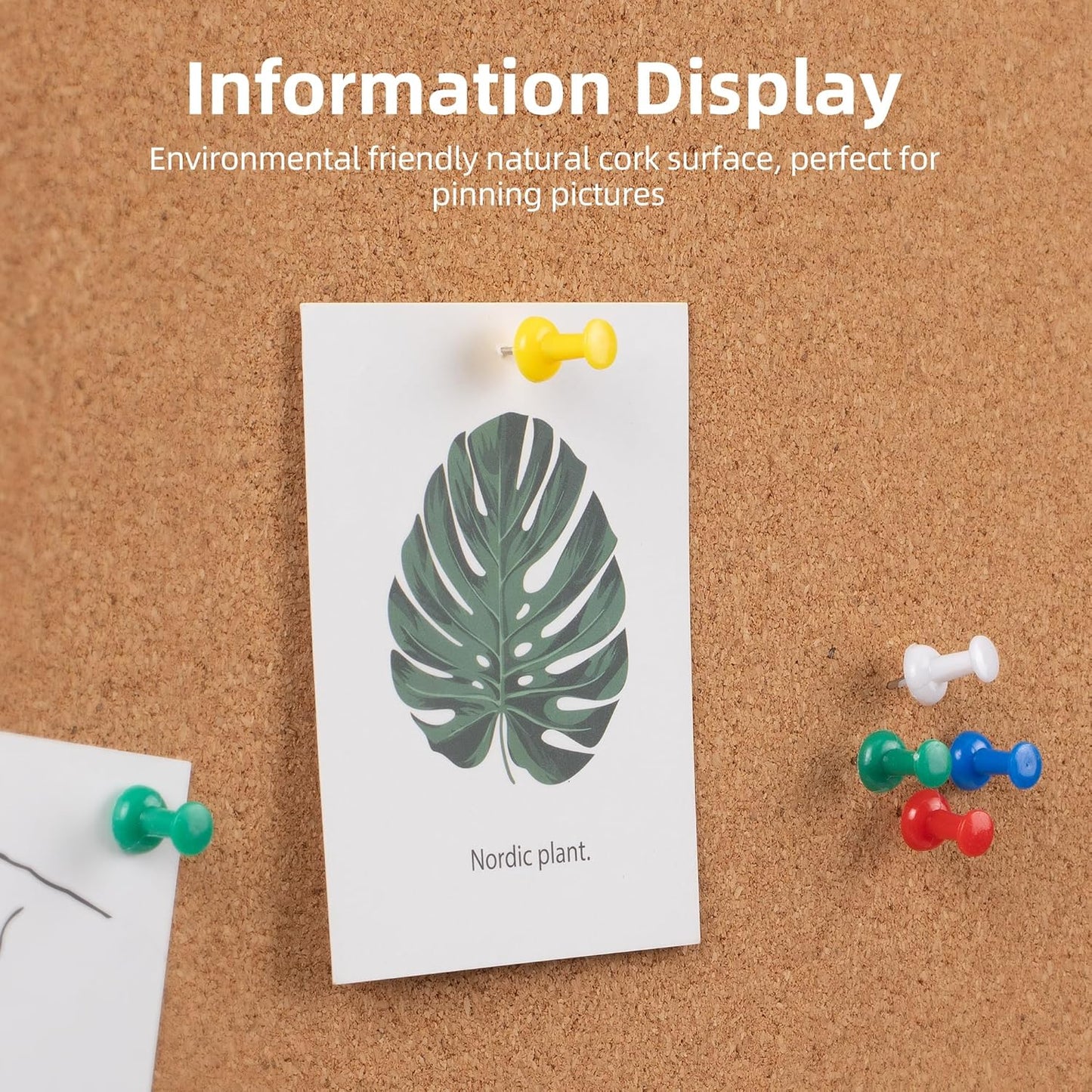 Board2by Extra Large Cork Bulletin Board 48" X 48", Black Wood Framed 4'x4' Corkboard for Wall, Wall Mounted Notice Pin Board with 18 Push Pins for School, Home & Office