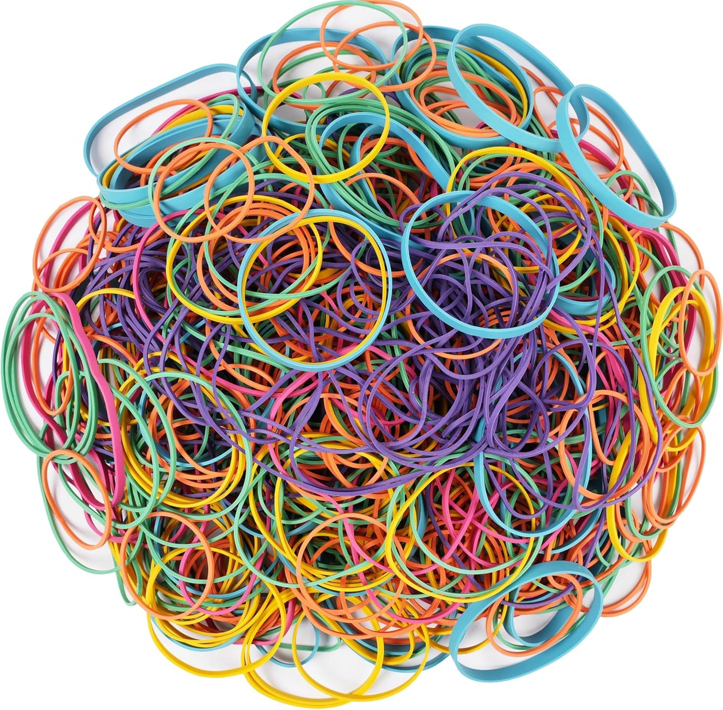 AMUU Rubber Bands Assorted Size Multicolor 0.5 lb size#16,size19,size33,size64,size117,size 4.8in