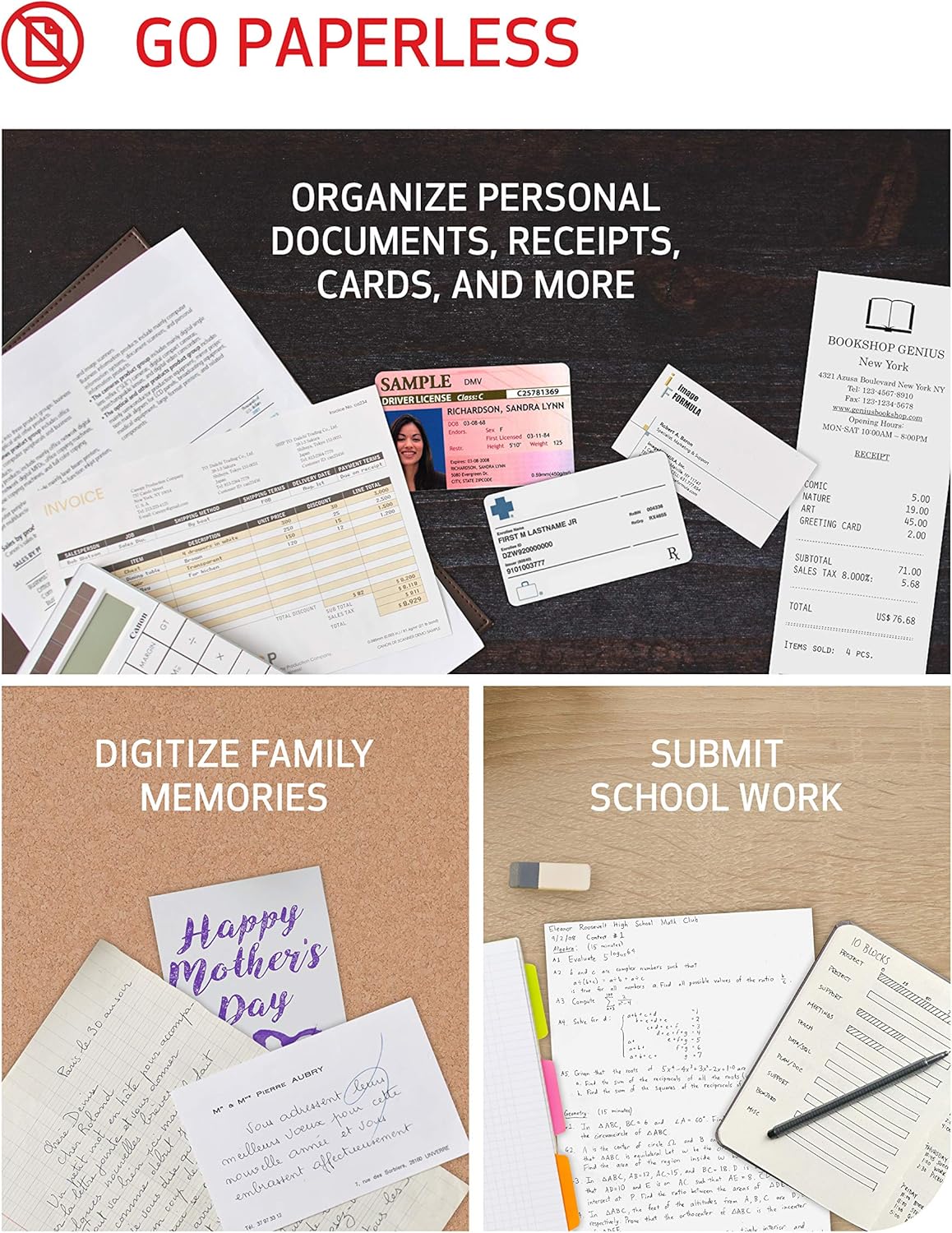 Canon imageFORMULA R10 - Portable Document Scanner, USB Powered, Duplex Scanning, Document Feeder, Easy Setup, Convenient, Perfect for Mobile Users