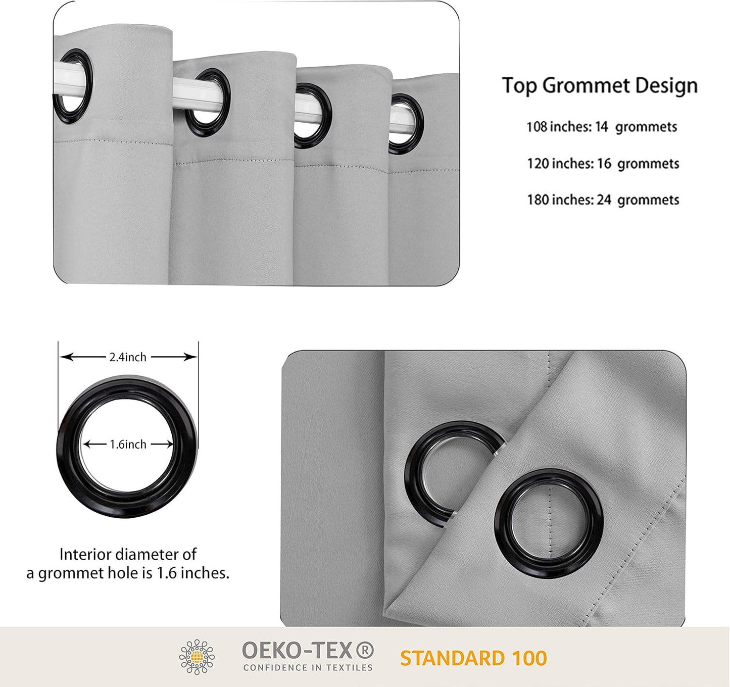 BONZER Room Divider Curtain Total Privacy Wall Wide Grommet Room Darkening Curtains for Patio Sliding Glass Door, 84L x 108W Inch (7L x 9W ft), 1 Panel, Silver