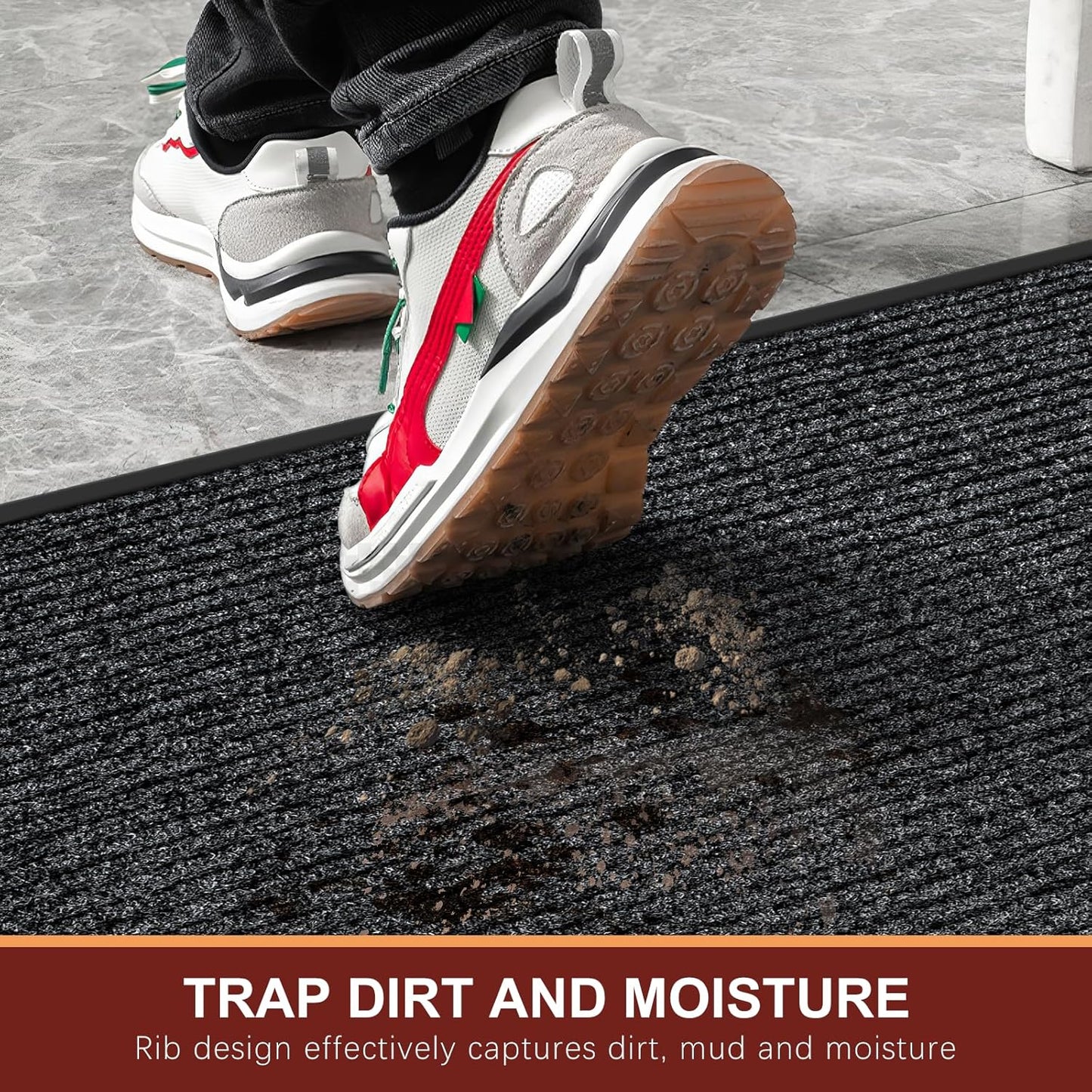 Vicwe Indoor Outdoor Door Mat, 3'x10' Heavy Duty Front Door Mat, Non-Slip Washable Doormats Entrance Mats, Dirt Resistant and Absorbent Doormat, Commercial Outdoor Entrance Floor Mat for Home Office