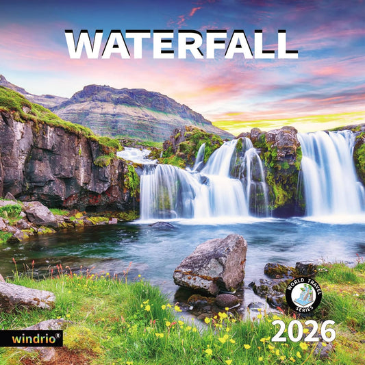 2025 Wall Calendar,Calendar 2026, July 2025 - December 2026, Wall Calendar Waterfall, 12" x 24" Opened,Full Page Months Thick & Sturdy Paper for Calendar Organizing & Planning