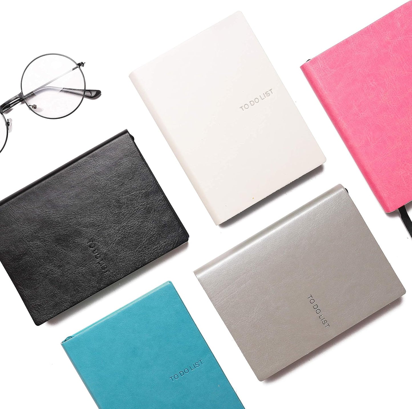 Daily to Do Checklist Notebook, Task Management, Organizer Planner, Hardcover, Ribbon Bookmark, 5.8 x 8.3”, A5 size, 110 Sheets (Grey)