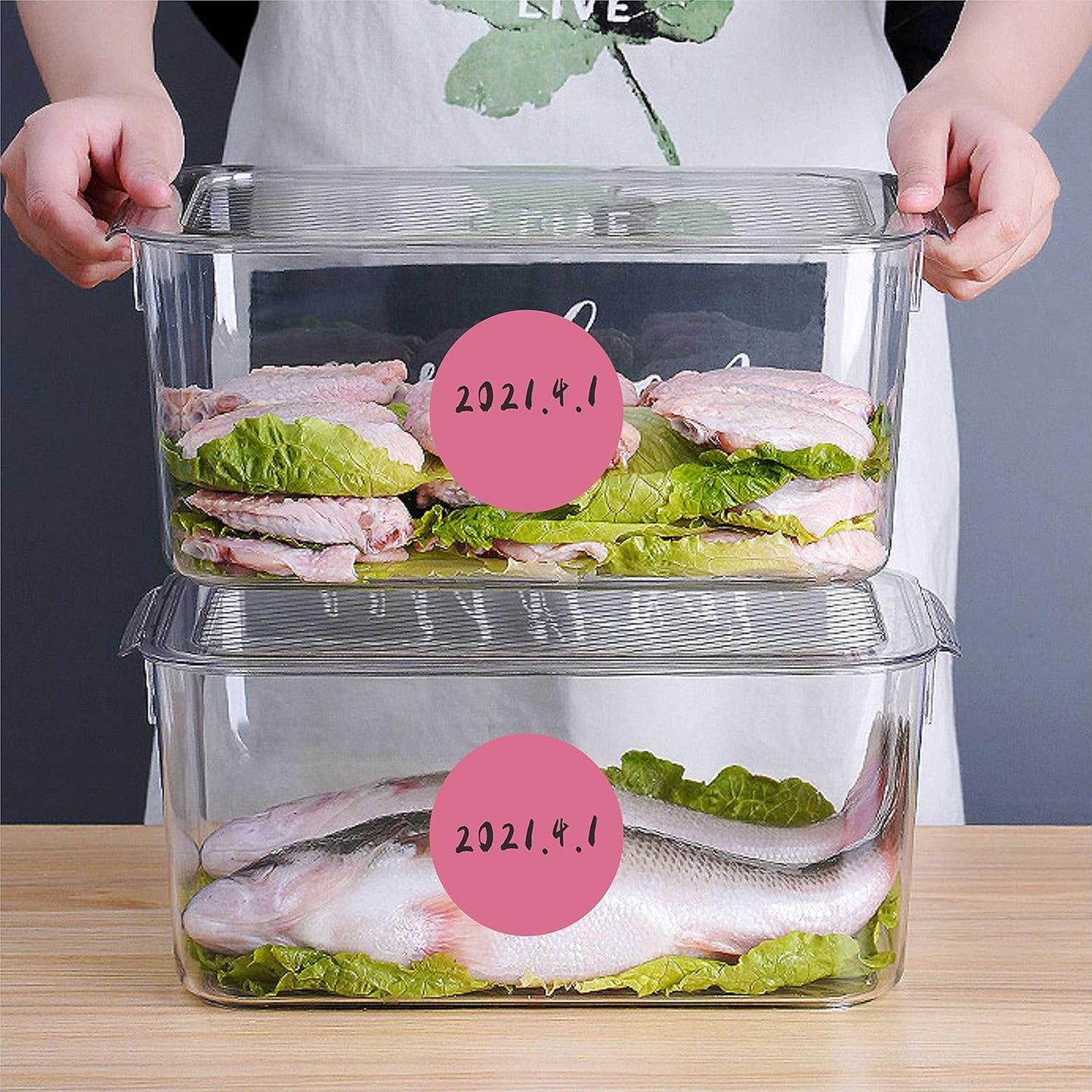 PARLAIM 3 Inch Round Permanent Adhesive Color Cod Dot Stickers,500 per Dispenser Box Roll dots Label,Pink Inventory Circle Stickers