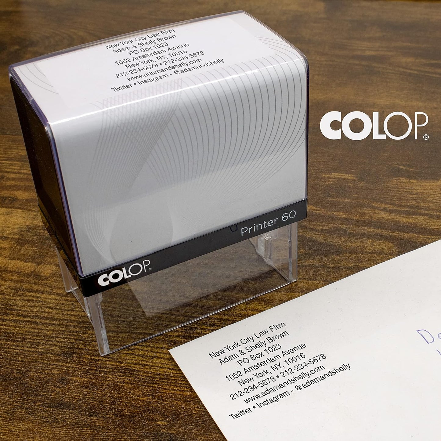 COLOP XXL Size Self Inking Custom Signature Stamp - Choose from Many Fonts & 15 Ink Colors