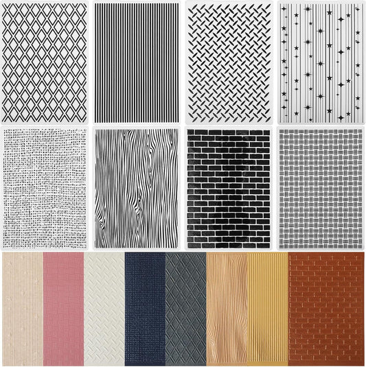 Geiserailie 8 Pieces Embossing Folders Embossing Machine Template Paper Card Heart Folders for Card Making DIY Flower Scrapbook Photo Album Craft Decoration 5.9 x 4.1 Inch(8 Pcs,Vintage Style)